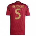 Günstige Fußballtrikots Belgien Vertonghen 5 Heimtrikot EURO 2024 Kurzarm